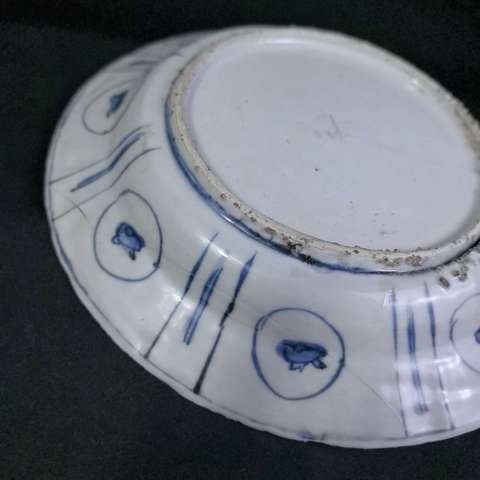 古玩陶瓷青花花鳥紋盤真品鑒賞圖