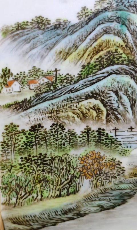 古玩陶瓷瓷板畫真品鑒賞圖
