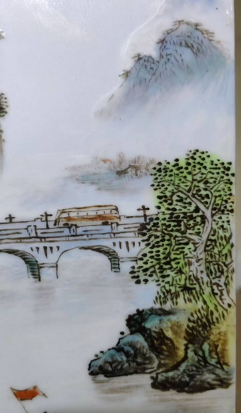 古玩陶瓷瓷板畫真品鑒賞圖