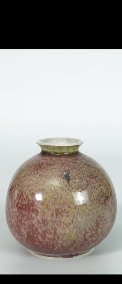 古玩陶瓷豇豆紅釉太白尊真品鑒賞圖