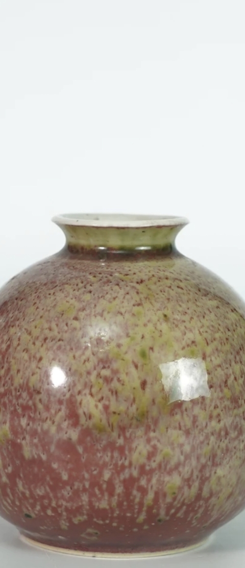 古玩陶瓷豇豆紅釉太白尊真品鑒賞圖