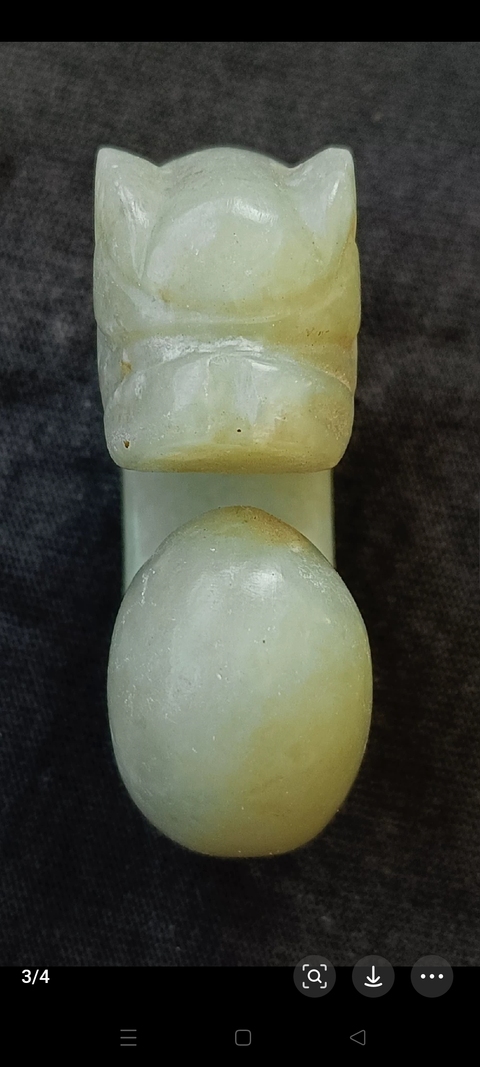 古玩玉器仿紅山文化玉龍型件真品鑒賞圖