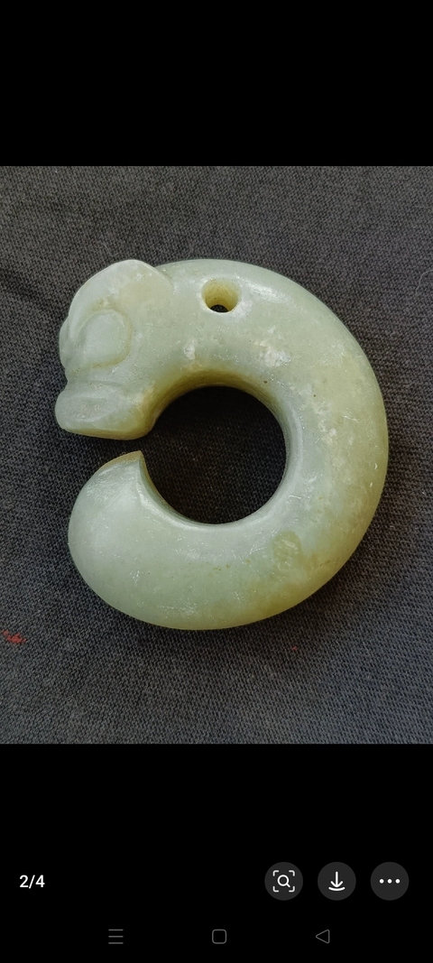 古玩玉器仿紅山文化玉龍型件真品鑒賞圖