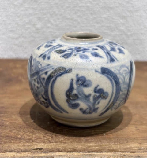 古玩陶瓷明早期安南窯青花水盂真品鑒賞圖