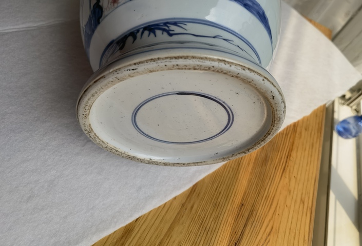 古玩陶瓷青花釉里紅瓶真品鑒賞圖