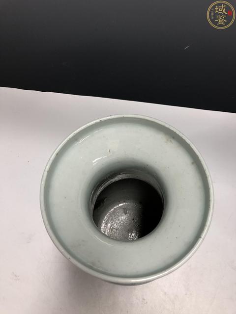 古玩陶瓷清中晚·青花纏枝喜字紋獅耳盤口瓶拍賣,當前價格888元