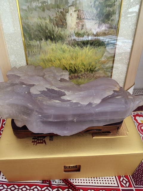 古玩玉器螢石雕“白菜”擺件真品鑒賞圖