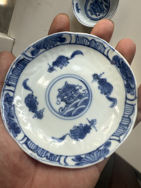 古玩陶瓷青花松鼠圖杯碟拍賣，當前價格2000元