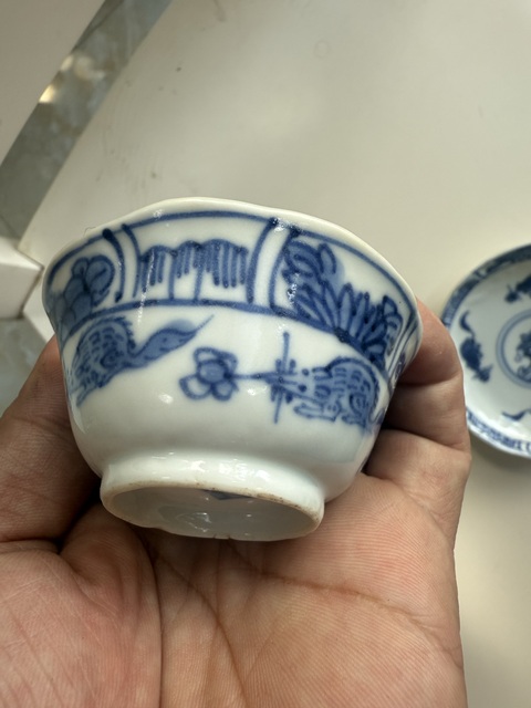 古玩陶瓷青花松鼠圖杯碟拍賣，當前價格2000元