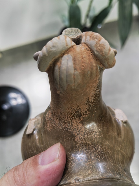 古玩陶瓷晉代青釉臥羊真品鑒賞圖