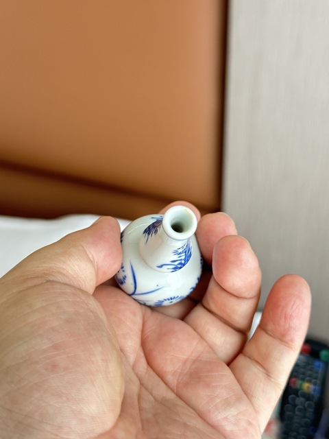 古玩陶瓷青花花卉紋葫蘆瓶，疑似復窯真品鑒賞圖