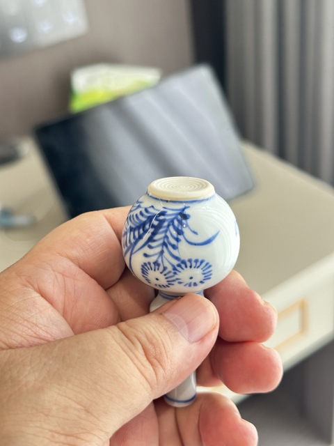 古玩陶瓷青花花卉紋葫蘆瓶，疑似復窯真品鑒賞圖