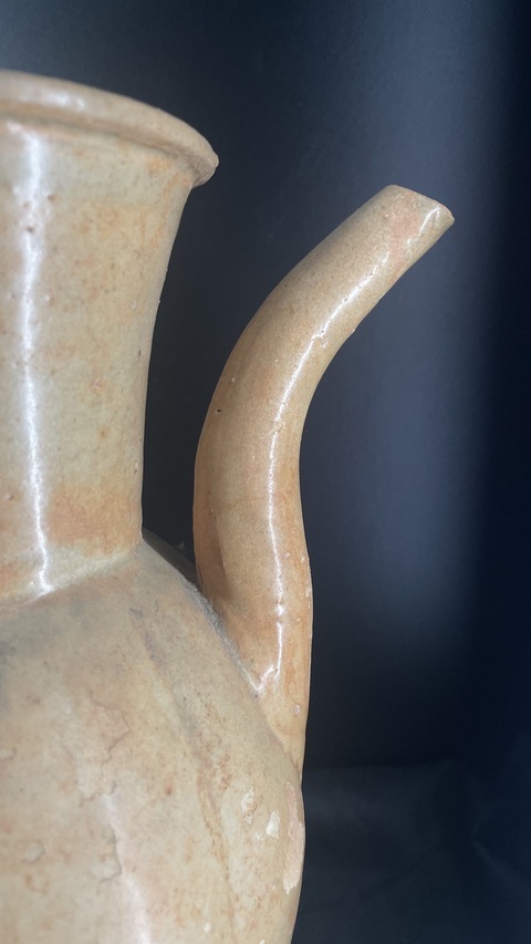 古玩陶瓷瓜棱雙系影青執壺真品鑒賞圖