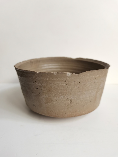 古玩陶瓷原始青瓷弦紋平底碗真品鑒賞圖