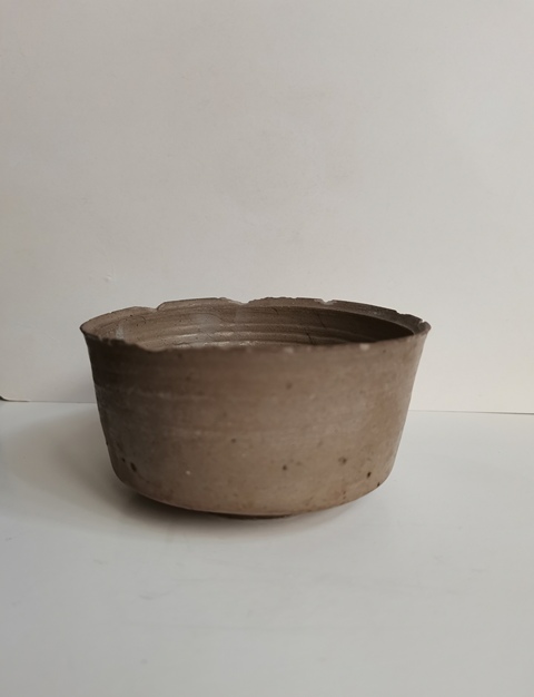古玩陶瓷原始青瓷弦紋平底碗真品鑒賞圖