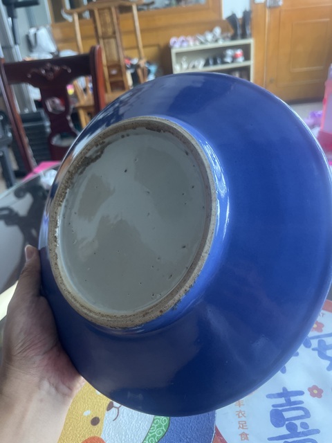 古玩陶瓷霽藍(lán)釉盤(pán)真品鑒賞圖