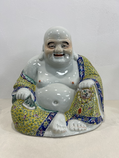 古玩陶瓷粉彩彌勒佛拍賣,當前價格15600元