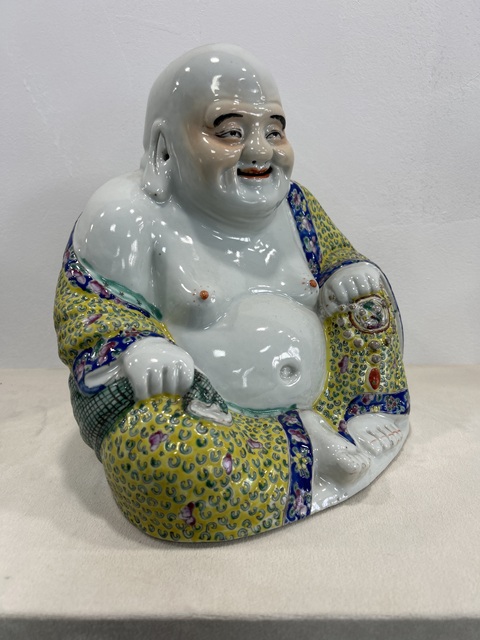 古玩陶瓷粉彩彌勒佛拍賣,當前價格15600元