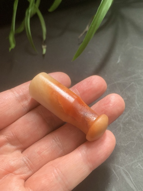 古玩玉器翡翠雕“素紋煙嘴”真品鑒賞圖
