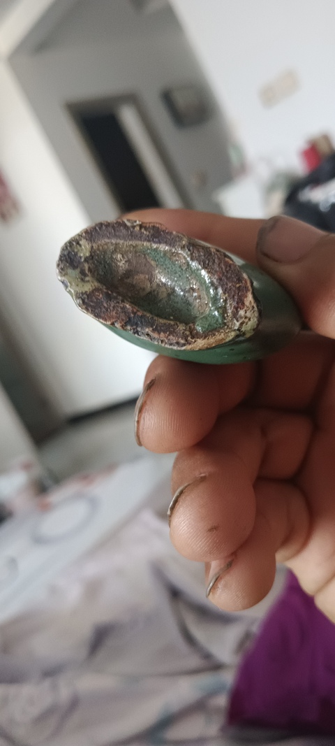 古玩陶瓷綠釉鼻煙壺真品鑒賞圖