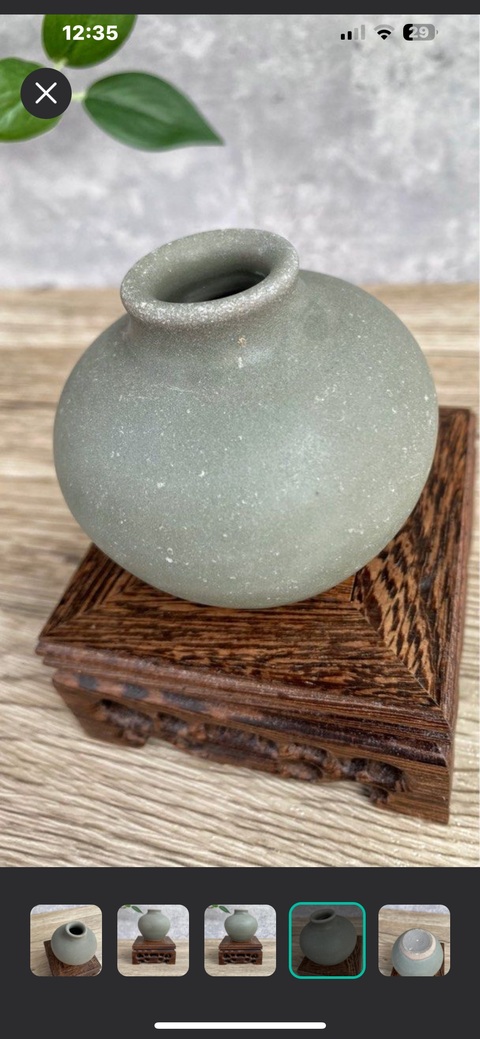 古玩陶瓷龍泉窯水盂真品鑒賞圖