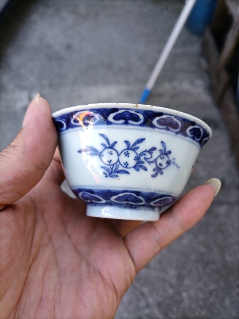 古玩陶瓷青花三多紋杯拍賣,當前價格999元