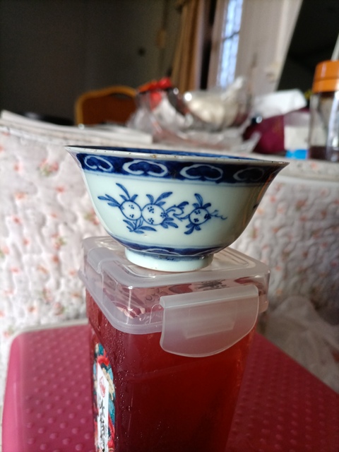 古玩陶瓷青花三多紋杯拍賣,當前價格999元