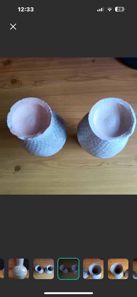 古玩陶瓷湖田窯印花瓶一對真品鑒賞圖