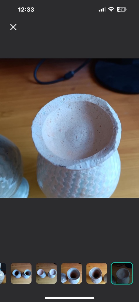 古玩陶瓷湖田窯印花瓶一對真品鑒賞圖