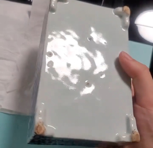 古玩陶瓷青化纏枝蓮水仙盆真品鑒賞圖