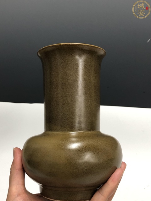 古玩陶瓷茶葉末釉廣口瓶真品鑒賞圖