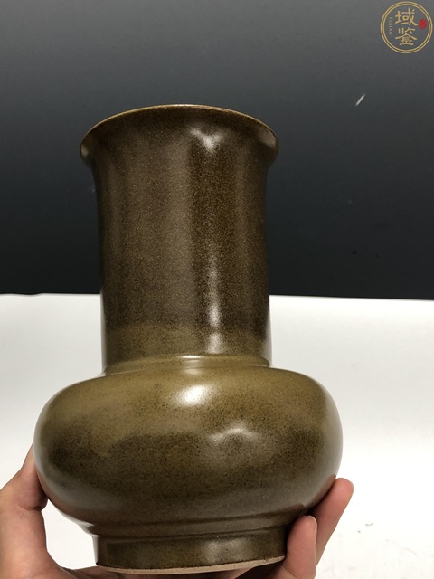 古玩陶瓷茶葉末釉廣口瓶真品鑒賞圖