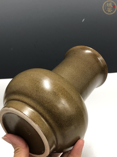 古玩陶瓷茶葉末釉廣口瓶真品鑒賞圖