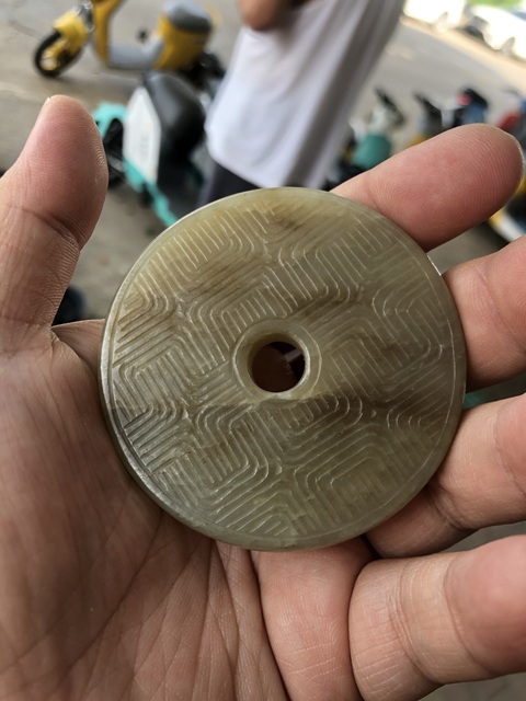 古玩玉器和田玉雕“蒲紋璧”真品鑒賞圖