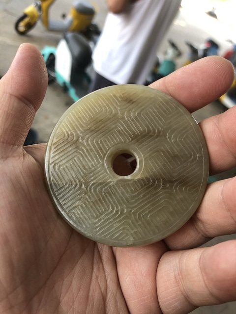古玩玉器和田玉雕“蒲紋璧”真品鑒賞圖