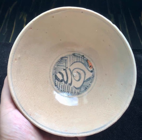 古玩陶瓷青花蕉葉紋碗真品鑒賞圖