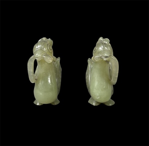 古玩玉器鴛鴦擺件真品鑒賞圖