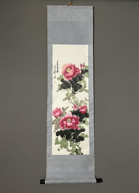 古玩字畫佚名畫家《玉堂富貴》真品鑒賞圖
