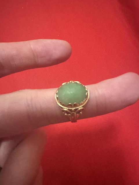 古玩玉器天然翡翠鑲嵌戒指拍賣，當前價格30000元