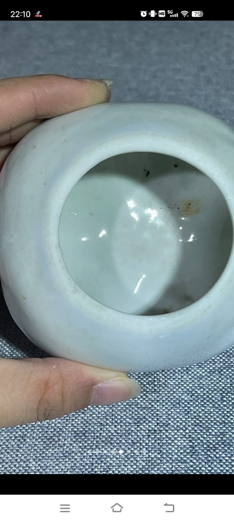 古玩陶瓷日本明治青花香薰真品鑒賞圖