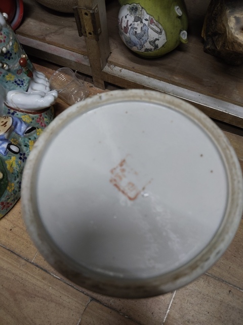 古玩陶瓷粉彩花鳥紋帽筒真品鑒賞圖