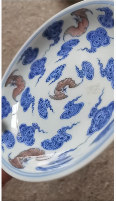 古玩陶瓷洪福齊天盤真品鑒賞圖