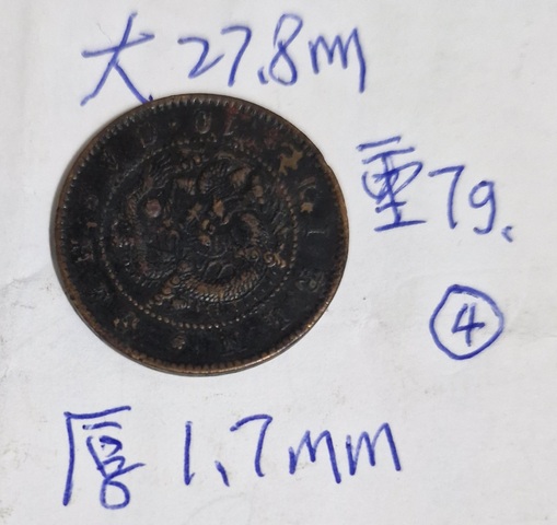 古玩錢幣吉林省造光緒元寶真品鑒賞圖