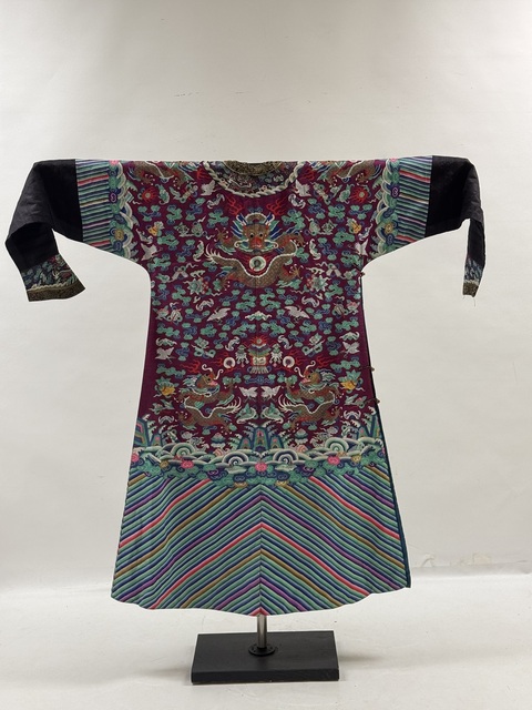 古玩雜項緙絲蟒袍真品鑒賞圖
