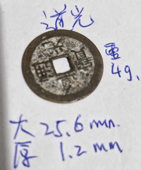 古玩錢幣道光通寶真品鑒賞圖