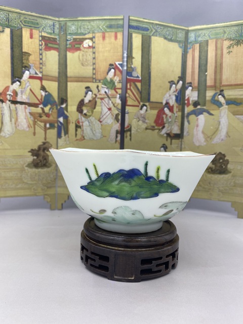 古玩陶瓷清道光 粉彩人物故事紋碗拍賣,當前價格3000元
