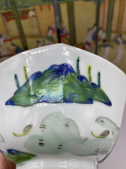 古玩陶瓷清道光 粉彩人物故事紋碗拍賣,當前價格3000元