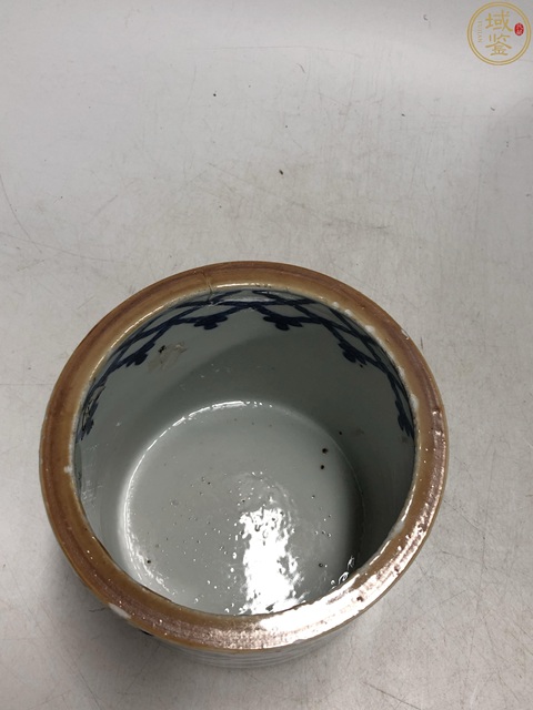 古玩陶瓷清中期 青花龍鳳紋水指筆筒拍賣,當前價格12800元