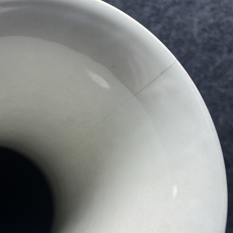 古玩陶瓷青釉地粉彩花觚真品鑒賞圖