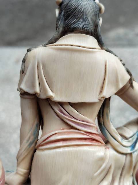 古玩雜項(xiàng)水月觀音牙雕真品鑒賞圖